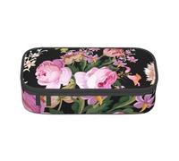 CMJSGG Roses Roses Vintage sur Rose Nature, Trousse à Crayons, Trousse à Crayons, Trousse à Crayons de Grande capacité, Trousse à cosmétiques