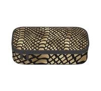 CMJSGG Safari Africain Noir Or Python Peau Animale Sépia, Trousse à Crayons, Trousse à Crayons, Trousse à Crayons de Grande capacité, Trousse à cosmétiques