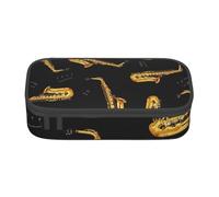 CMJSGG Saxophone et Musique, Trousse à Crayons, Trousse à Crayons, Trousse à Crayons de Grande capacité, Trousse à cosmétiques