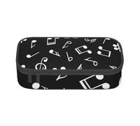 CMJSGG Signes de Notes de Musique Noires, Trousse à Crayons, Trousse à Crayons, Trousse à Crayons de Grande capacité, Trousse à cosmétiques