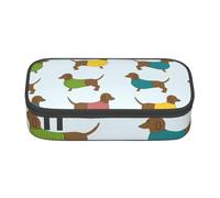 CMJSGG Teckel Chien Mignon Fond D'écran, Trousse à Crayons, Trousse à Crayons, Trousse à Crayons de Grande capacité, Trousse à cosmétiques