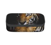 CMJSGG Tête de Tigre imprimée en Noir, Trousse à Crayons, Trousse à Crayons, Trousse à Crayons de Grande capacité, Trousse à cosmétiques