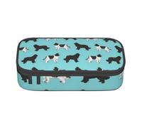 CMJSGG Tissu avec des Chiens de Terre-Neuve, des Chiens Mignons, Trousse à Crayons, Trousse à Crayons, Trousse à Crayons de Grande capacité, Trousse à cosmétiques