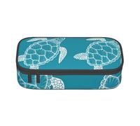 CMJSGG Tortue De Mer dans Un Style Art en Ligne, Trousse à Crayons, Trousse à Crayons, Trousse à Crayons de Grande capacité, Trousse à cosmétiques