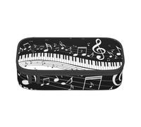 CMJSGG Touches de Piano avec Notes de Musique, Trousse à Crayons, Trousse à Crayons, Trousse à Crayons de Grande capacité, Trousse à cosmétiques