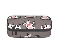 CMJSGG Vache de Dessin animé Mignon imprimé, Trousse à Crayons, Trousse à Crayons, Trousse à Crayons de Grande capacité, Trousse à cosmétiques
