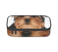 CMJSGG Yorkshire Terrier se Trouve sur Blanc, Trousse à Crayons, Trousse à Crayons, Trousse à Crayons de Grande capacité, Trousse à cosmétiques