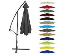 CMJYMX Auvent Parasol De Rechange 200CM 2.7M 300CM (6 Baleines/8 Baleines) Toile De Rechange Housse De Parapluie pour Terrasse/Jardin/Piscine Housse Déporté(Color:Gray,Size:6 ribs-3m(9.8ft))