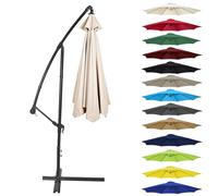 CMJYMX Auvent Parasol De Rechange 200CM 2.7M 300CM (6 Baleines/8 Baleines) Toile De Rechange Housse De Parapluie pour Terrasse/Jardin/Piscine Housse Déporté(Color:White,Size:8 ribs-3m(9.8ft))