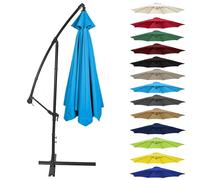 CMJYMX Auvent Parasol De Rechange 200CM 2.7M 300CM (6 Baleines/8 Baleines) Toile De Rechange Housse De Parapluie pour Terrasse/Jardin/Piscine Housse Déporté(Color:Lake Blue,Size:6 ribs-3m(9.8ft))