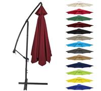 CMJYMX Auvent Parasol De Rechange 200CM 2.7M 300CM (6 Baleines/8 Baleines) Toile De Rechange Housse De Parapluie pour Terrasse/Jardin/Piscine Housse Déporté(Color:Burgundy,Size:6 ribs-3m(9.8ft))