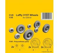 CMK 129-3149 - 1:3 5 Laffly V15T Wheels / pour 1/35 Icm Kit - Neuf