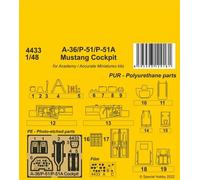 CMK 129-4433 - 1:48 A-36/P-51/P-51A MUSTANG Poste de Pilotage - Neuf