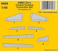CMK 4464 - 1/48 A6M2 Zéro Contrôle Surface Correction Jeu / pour Academy Kit -