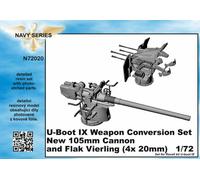 Cmk N72020 - Maquette Sous-Marin Ix Weapon Conversion Set New105 Mm Cannon A. Flak Vierling Pour Kit Revell-Cmkâ®