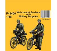 Cmk - Wehrmacht Soldats Avec Militaire Vélo Mode D - 1:48 Kit de Montage