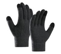 CMLDJBD Gants Hiver New Men's Jacquard Winter Screen À Écran Tactile avec Une Toison Épaisse pour La Protection du Froid-Gris Foncé