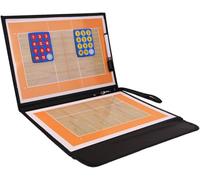 CMLLING Planche d'entraînement magnétique pliable pour volleyball, planche tactique effaçable à sec avec étui en cuir PU pour l'entraînement, la stratégie de jeu et la planification tactique