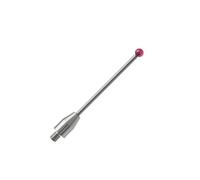 CMM Sonde de contact avec poignée filetée et tête sphérique rouge, extension de tige en porcelaine pour tige M3, diamètre 2-5 mm, longueur 40-50 mm, résistante à l'usure et non conductrice pour mesure