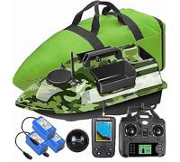 CMOLVUR Bateau d'appât GPS 12000 mAh avec écran LCD, sac à main et accessoires, dispose d'une touche de retour et de 16 points de mémoire pour une expérience de pêche améliorée