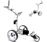 CMOLVUR G-olf Chariot électrique à 3 roues - Pliable, compact et facile à ouvrir, vitesse de 12 km/h et capacité d'escalade à 30 °, chariot G-olf Push - Léger, fonction mémoire Go/Stop + 9 vitesses