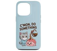 Cmon Do Something Coffee Brain Cat Office Coque pour iPhone 13 Pro