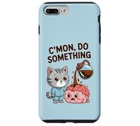 Cmon Do Something Coffee Brain Cat Office Coque pour iPhone 7 Plus/8 Plus