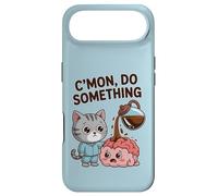 Cmon Do Something Coffee Brain Cat Office Coque pour iPhone Air