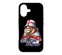 C'mon England Ballon de Football Motif Lion Bleu Coque pour iPhone 17