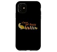 C'mon Get, Happy Retro Quail Family Design Mignon Coque pour iPhone 11