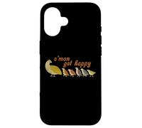 C'mon Get, Happy Retro Quail Family Design Mignon Coque pour iPhone 16