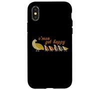 C'mon Get, Happy Retro Quail Family Design Mignon Coque pour iPhone X/XS