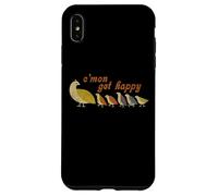 C'mon Get, Happy Retro Quail Family Design Mignon Coque pour iPhone XS Max