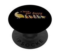C'mon Get, Happy Retro Quail Family Design Mignon PopSockets PopGrip Adhésif