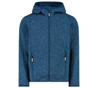 CMP - Boy's Jacket Fix Hood Jacquard Knitted - Veste polaire - 128 - petroleum / lighter