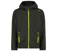 CMP - Boy's Jacket Fix Hood Jacquard Knitted - Veste polaire - 128 - pine lighter
