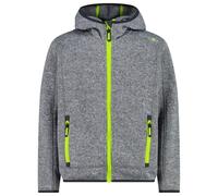 CMP - Boy's Jacket Fix Hood Jacquard Knitted - Veste polaire - 152 - ice / titanio