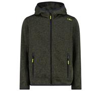 CMP - Boy's Jacket Fix Hood Jacquard Knitted - Veste polaire - 152 - olive / antracite