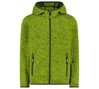 CMP - Boy's Jacket Fix Hood Jacquard Knitted - Veste polaire - 176 - mela / oil green