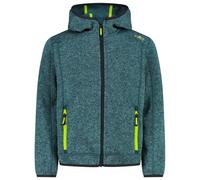 CMP - Boy's Jacket Fix Hood Jacquard Knitted - Veste polaire - 92 - lichen / alpine