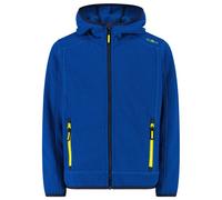 CMP - Boy's Jacket Fix Hood Jacquard Knitted - Veste polaire - 92 - royal blue / bluestone