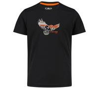 CMP - Boy's T-Shirt Piquet - T-shirt technique - 116 - antracite / orange