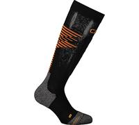 CMP - Chaussette de ski Lenpur, Noir-Orange, 46/48