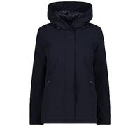 CMP, COAT ZIP HOOD, 33K3556, Basic Black, D46, Woman