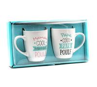 CMP Coffret de 2 Mugs Papa Poule et Maman Poule