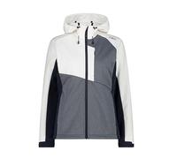 CMP Femme Giacca Da Donna Con Cappuccio Fisso In Softshell Melange Jacket, B. Bleu Et Blanc, D46 EU