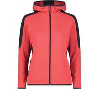 CMP Femme Giacca Da Donna In Pile Grid Tech Con Cappuccio Fisso Jacket, Corail, XXL EU