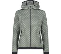 CMP Femme Giacca Da Donna In Pile Knit Tech Con Cappuccio Fisso Jacket, Minéral-Blanc, D40 EU