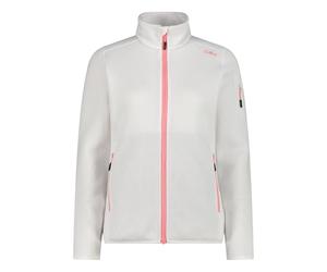 CMP Femme Strick Fleece Veste, bianco-coral, S