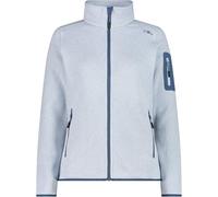 CMP Femme Strick Fleece Veste, sky blue-bianco, XXL